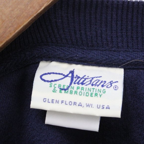 Vintage Leinenkugel's Chippewa Falls Crewneck Sweatshirt Mens Navy Blue XL USA - Picture 7 of 11